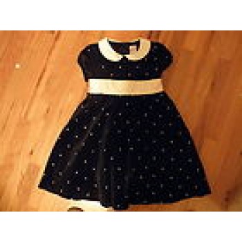 Gymboree Holiday Pictures Black Velvet Party or Christmas dress; 5T